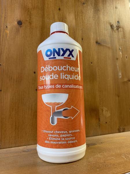 Le Déboucheur Soude Liquide Tous Types de Canalisations ONYX dans votre droguerie à Croix-Rousse, Lyon.